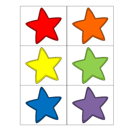 File Folder Activity Color Words (Star Theme)